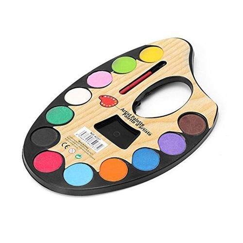 Palette de peinture aquarelle pour enfants 12 couleurs